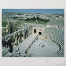 Roman amphitheater with oval piazza behind, Jarash Flyers