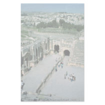 Roman amphitheater with oval piazza behind, Jarash Stationery Design