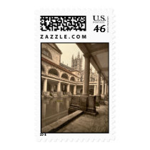Roman Baths and Abbey III, Bath, Somerset, England Postage Stamp