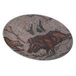 Roman Boar Mosaic Plate