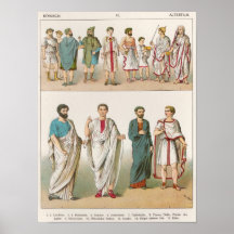 Roman Dress, from 'Trachten der Voelker', 1864 Posters