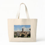 Roman Forum Church with Romanesque bell tower Canvas Bags