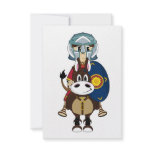 Roman Gladiator on Horse RSVP Card Custom Announcements