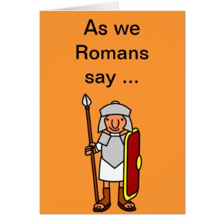 Roman Happy Birthday Greetings Card