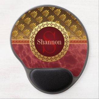 Roman Monogram Gel Mouse Pad