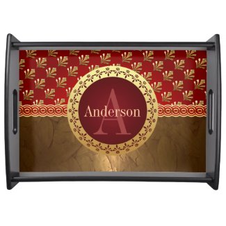 Roman Monogram Serving Tray