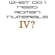 Roman numerals t-shirts