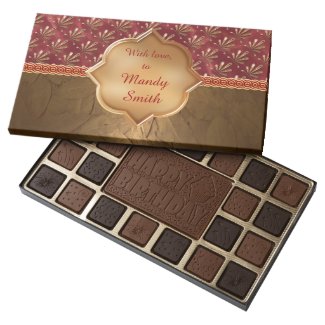 Roman Pattern 45 Piece Box Of Chocolates