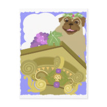 Roman Pug postcards by evisionarts Roman Pug postcards