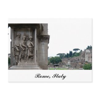 Roman Ruins Entrance in Rome Italy postcard
