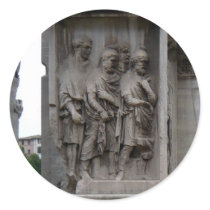 Roman Ruins Entrance in Rome Italy Round Sticker