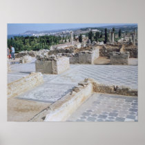 Roman ruins of the port of Emporion Print