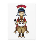Roman Soldier with Shield &amp; Horse Postcard