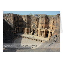 Roman theater stage Bosra, Syria Card