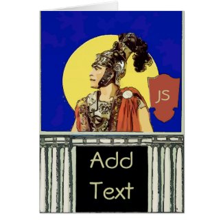 Roman Toga Party Initials edit Greeting Cards