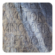 Roman typography at the Forum, Rome, Italy Square Sticker