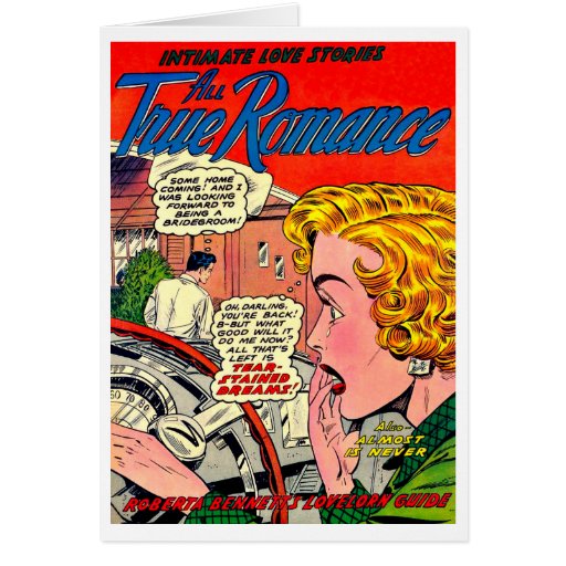 Romance Art Vintage Romantic Comic Art Card Zazzle 2868