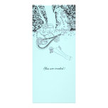 ROMANCE, black and blue Custom Invitations