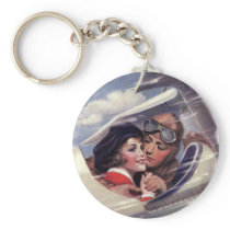 Romance in the Sky Keychains