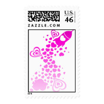 Romance_On_A_Rocket Postage Stamps