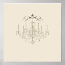 Romance with a Chandelier ~ Print Poster