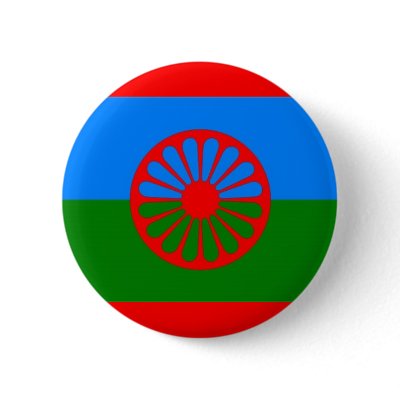 ROMANI FLAG PINBACK BUTTONS by gypsy_doll