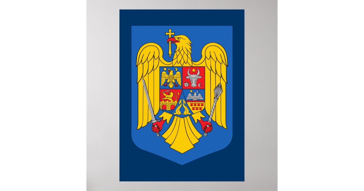 Romania Coat of Arms Poster Zazzle