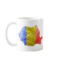 Romania Flag-color Map Customizable Mug