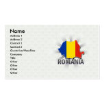 Romania Flag Map 2.0 Business Card Templates