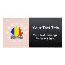Romania Flag Map 2.0 Photo Card