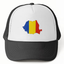 Romania Flag Map full size Trucker Hat