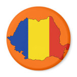 Romania flag map magnets