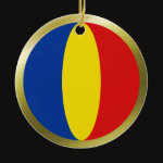 Romania Fisheye Flag Ornament