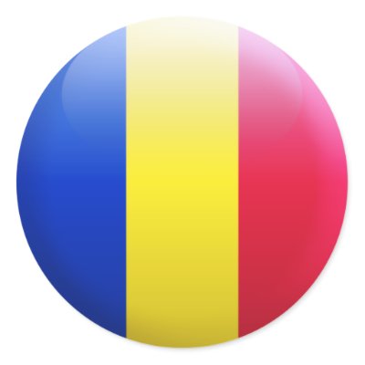 Romania Flag Round Stickers by