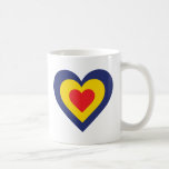 Romania Heart Coffee Mugs