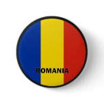 Romania Roundel quality Flag Pinback Button