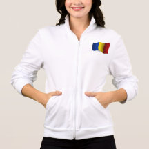 Romania Waving Flag Printed Jacket