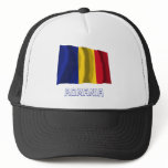 Romania Waving Flag with Name Romania Waving Flag with Name