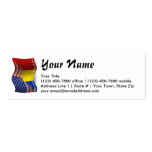 Romanian-American Waving Flag Business Card Templates