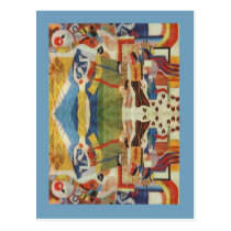 Romanian embroidery, abstract postcard