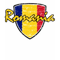 Romanian flag shield design t-shirts