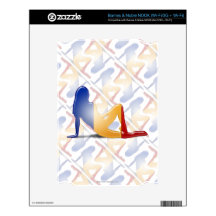 Romanian Girl Silhouette Flag Decals For NOOK