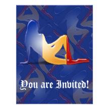 Romanian Girl Silhouette Flag Personalized Invitation