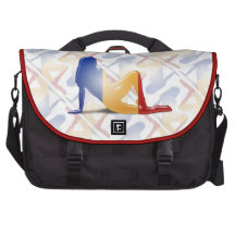 Romanian Girl Silhouette Flag Laptop Bag