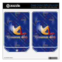 Romanian Girl Silhouette Flag FreeAgent GoFlex Decal