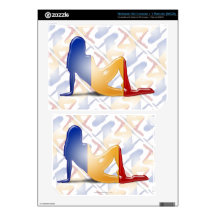 Romanian Girl Silhouette Flag Decals For Nintendo Wii