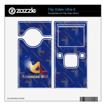 Romanian Girl Silhouette Flag Skins For Flip Ultra II