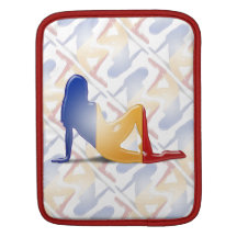 Romanian Girl Silhouette Flag Sleeves For iPads