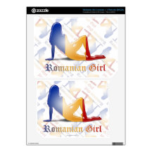 Romanian Girl Silhouette Flag Wii Skin