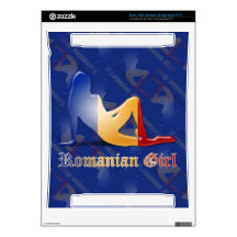 Romanian Girl Silhouette Flag Xbox 360 Decals